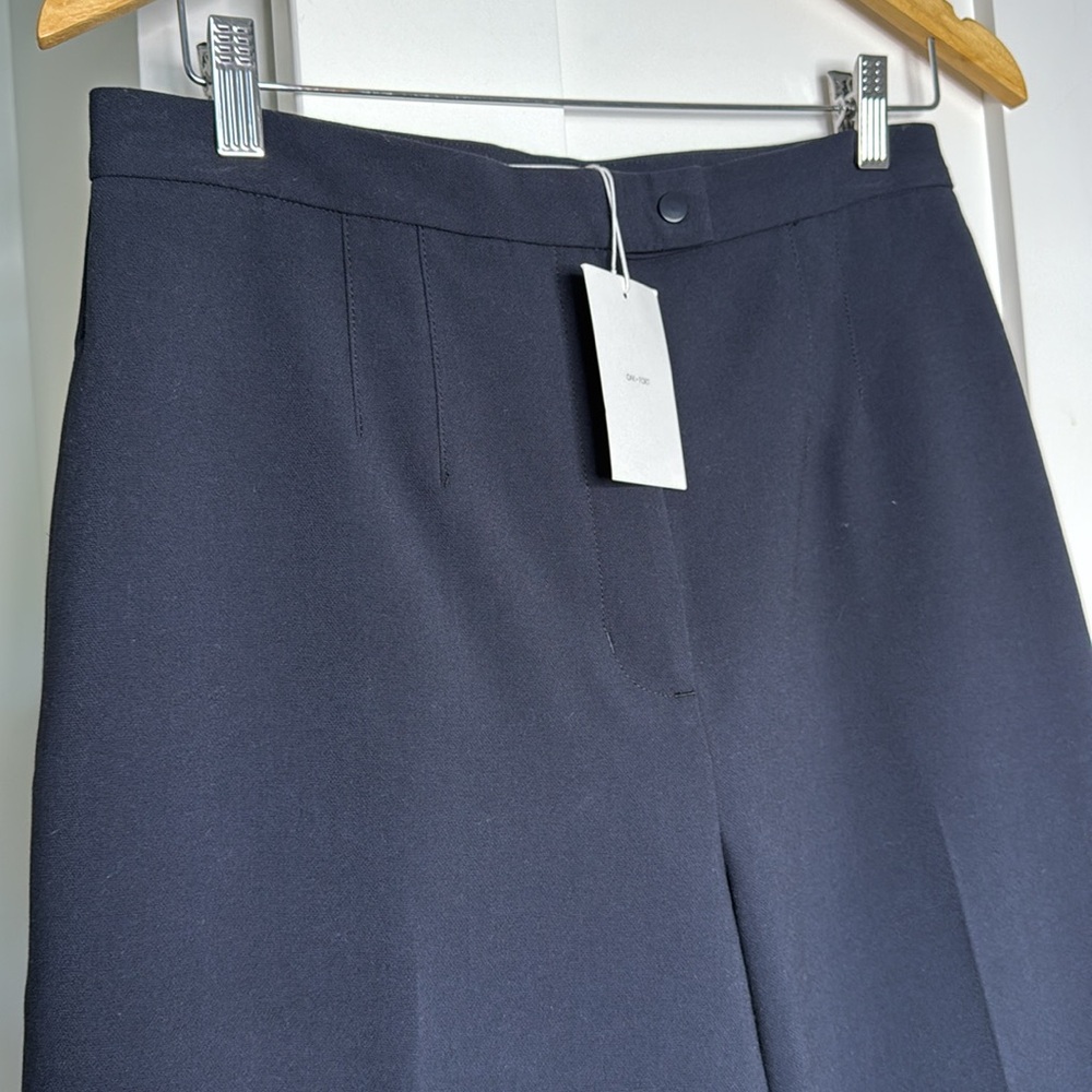 NWT Oak + Fort Navy Blue wide Leg Trousers size 8 - Picture 2 of 10